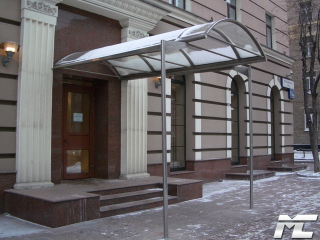 Проект навеса для здания в Москве